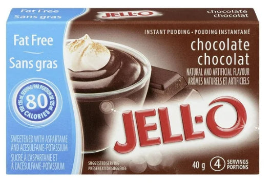 Jell-O Fat Free Chocolate Instant Pudding Mix, 40g