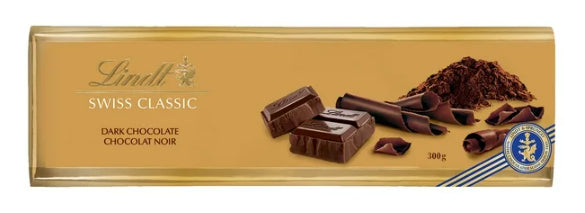 Lindt SWISS CLASSIC Gold Surfin Dark Chocolate Bar, 300g