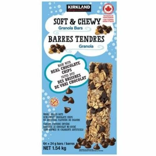 Kirkland Signature Soft & Chewy Granola Bars 64ct 24g/0.84oz, {Canadian Product}