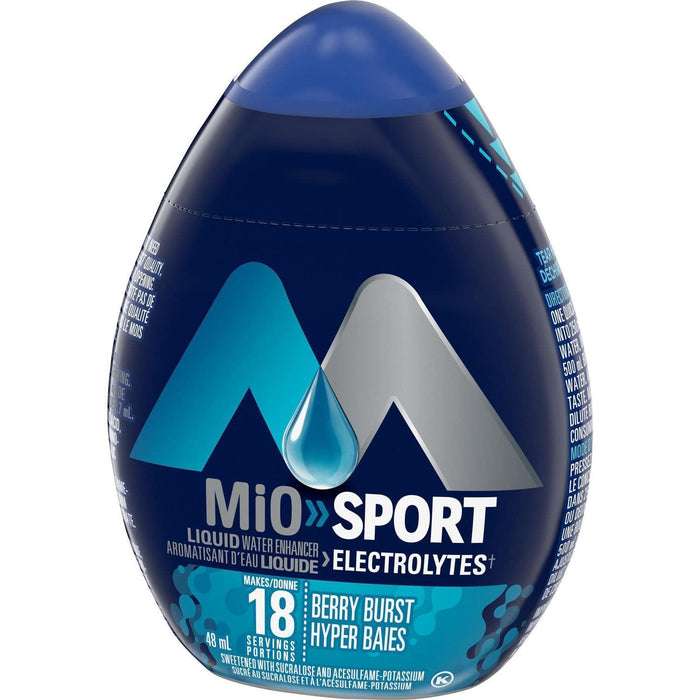 MiO Sport Berry Burst Liquid Water Enhancer, 48mL (Pack of 12)