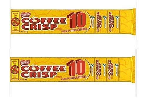 COFFEE CRISP Minis, 230g (2 Packs of 10) 20 MINI BARS