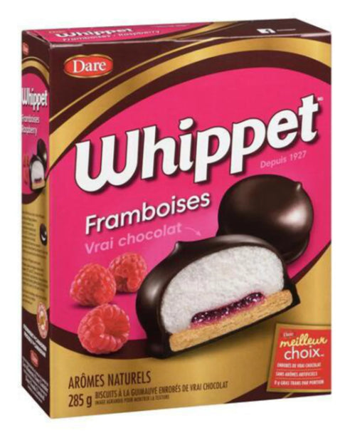 Dare Whippet Chocolate Covered Marshmallow Cookie Raspberry 285g