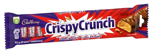 Cadbury Crispy Crunch Snack Size Chocolate Candy Bars 8ct, 92g