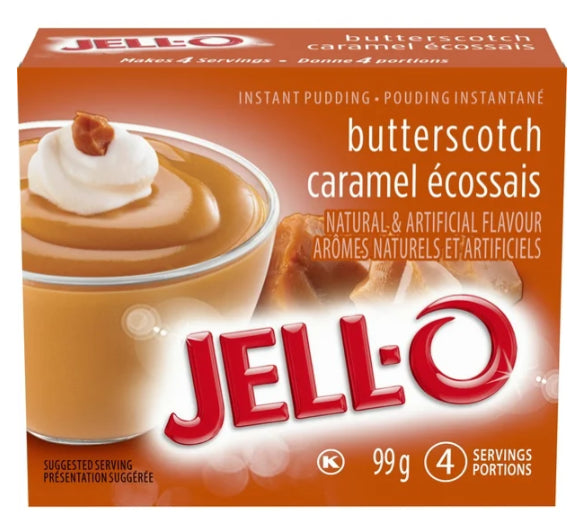 Jell-O Butterscotch Instant Pudding Mix, 99g