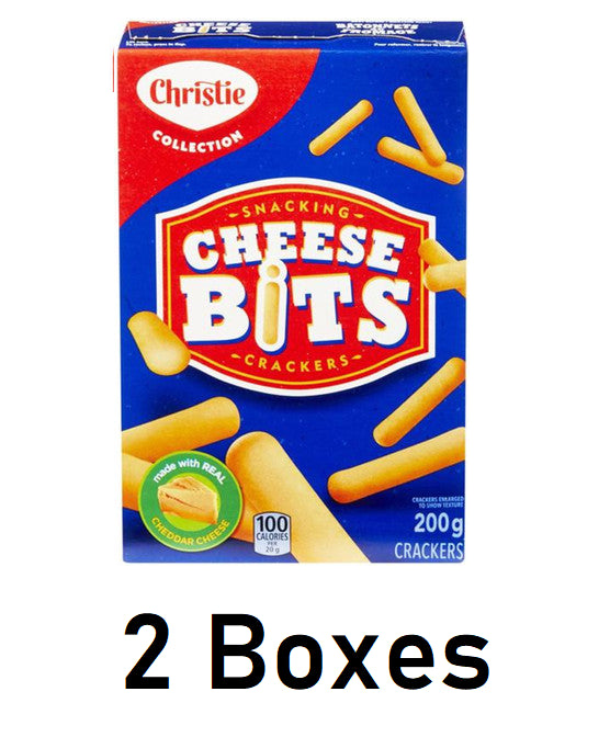 Christie Cheese Bits Snacking Crackers 200g/7oz Each 2 Boxes