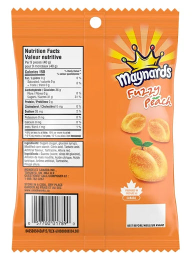 Maynards, Fuzzy Peach, Gummy Candy, 154g