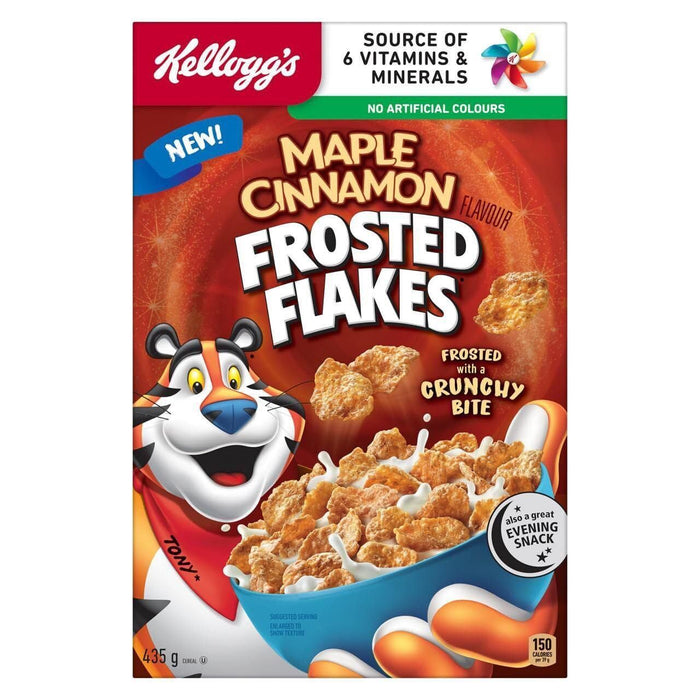 Kellogg's Maple Cinnamon Frosted Flakes Cereal, 435g/15oz Box