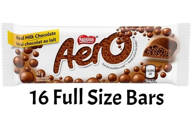 Nestle Aero Chocolate Bars 42g Each 16 Full Size Bars