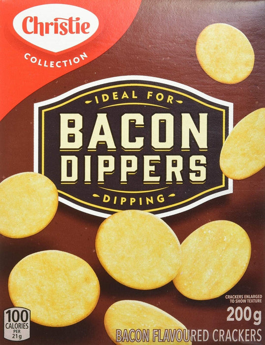 Christie Bacon Dippers Crackers, Ideal for Dipping, 200g/7.05 Ounces