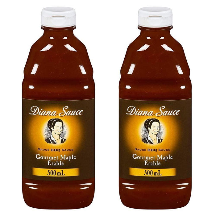 DIANA Maple Syrup BBQ Sauce 500ml/13.5 Oz Each 2 Bottles