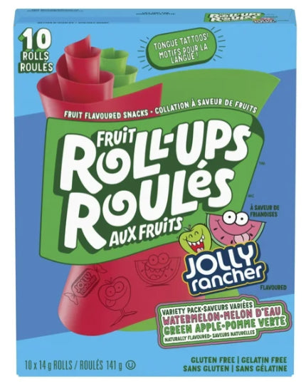 Betty Crocker Fruit Roll-Ups Variety Pack Jolly Rancher Flavored, 10 Rolls