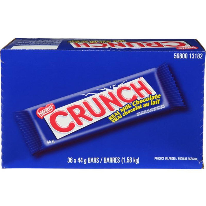 Nestle Crunch Milk Chocolate Crisped Rice Bars Case, 36x44g