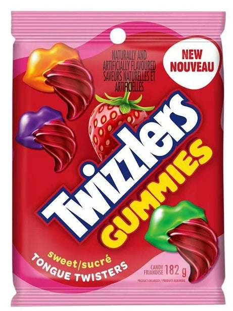 TWIZZLERS Gummies Sweet Tongue Twisters Candy, 182g