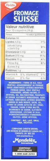 Christie Swiss Cheese Crackers, 200g/7.1oz, 6 BOXES {Canadian Product}