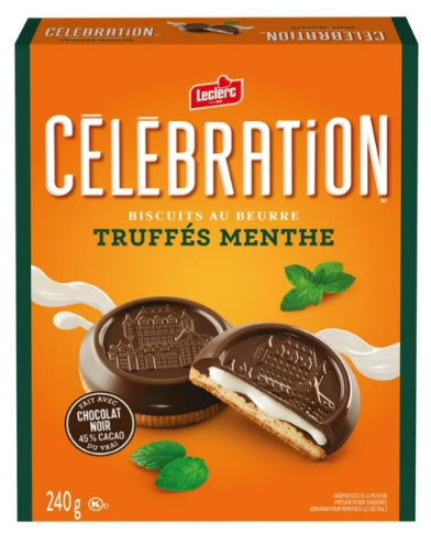 Celebration Mint Truffle Dark Chocolate 45% Cocoa Butter Cookies, 240g