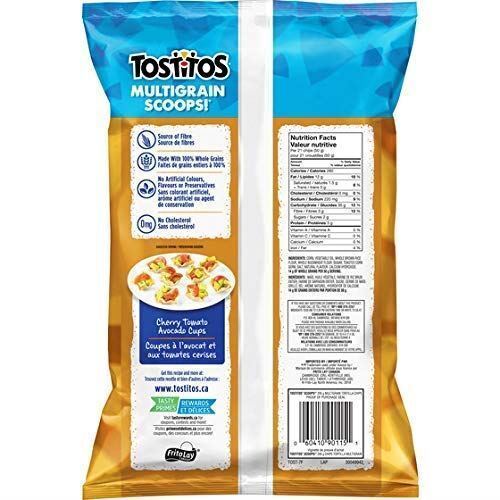 Tostitos Multigrain Scoops Tortilla Chips 205g/7.2oz Each 2 Bags