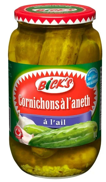 Bick's Garlic Whole Dill Pickles, 1L