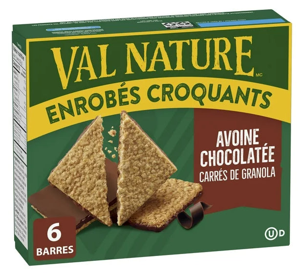 Nature Valley Crunchy Granola Bars, Dipped Chocolatey Oats Granola Squares, 6 ct, 132g