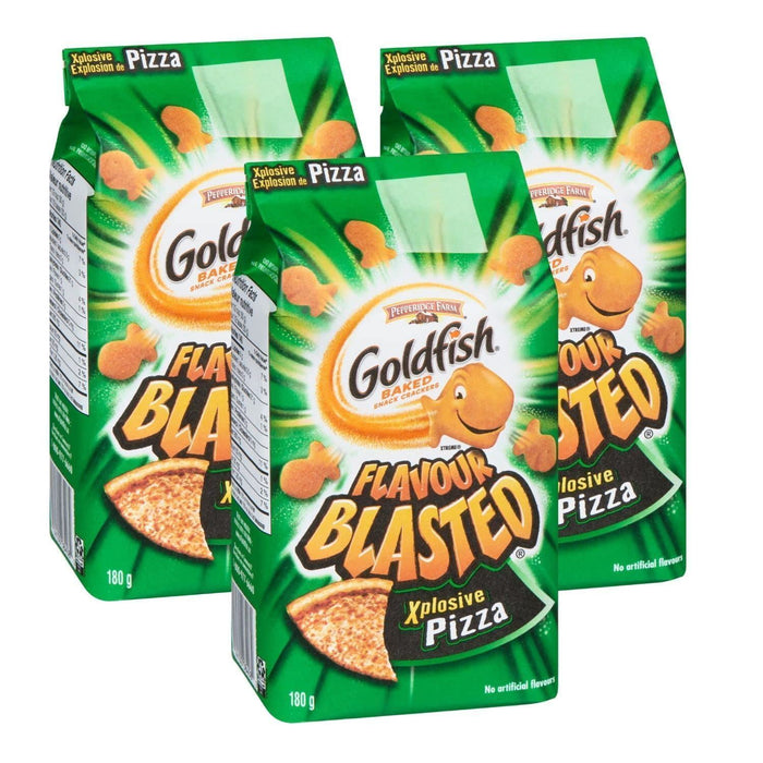 Goldfish Flavour Blasted Explosive Pizza Crackers, 180g/6.3oz (Pack of 3)