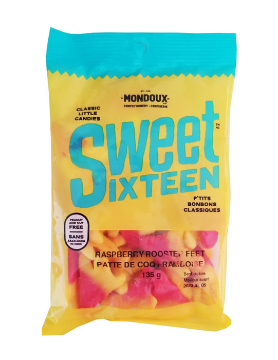 Mondoux Sweet Sixteen Raspberry Rooster Feet Gummies, 135g/4.5oz - CanadaGrocery