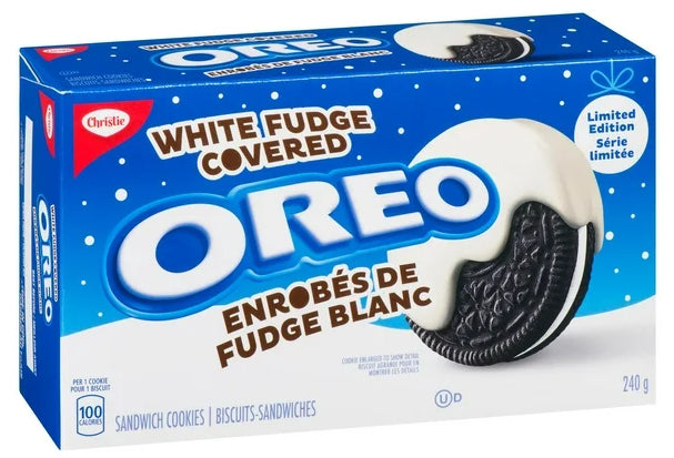 Oreo White Fudge Covered Sandwich Cookies, 240g