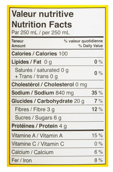 Habitant Traditional Minestrone Soup, 796mL