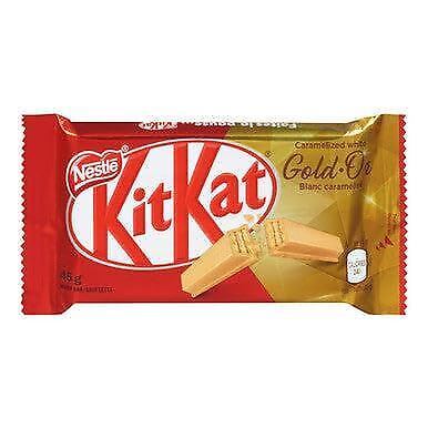 Nestle KitKat Gold Caramelized Chocolate Bar 42g/1.4oz Each 48 Full Size Bars - CanadaGrocery