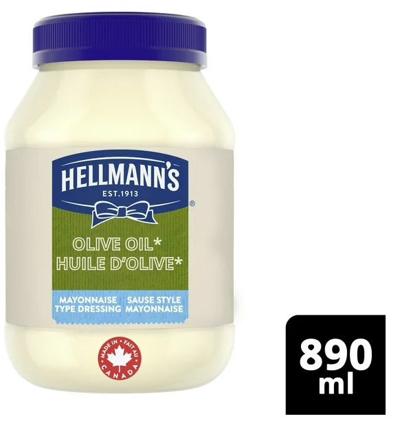 Hellmann's Half Fat Light Mayonnaise With Extra Virgin Olive Oil 890mL