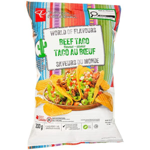 President's Choice Beef Taco Rippled Potato Chips, 200g