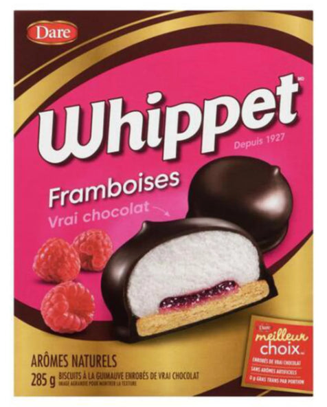 Dare Whippet Chocolate Covered Marshmallow Cookie Raspberry 285g