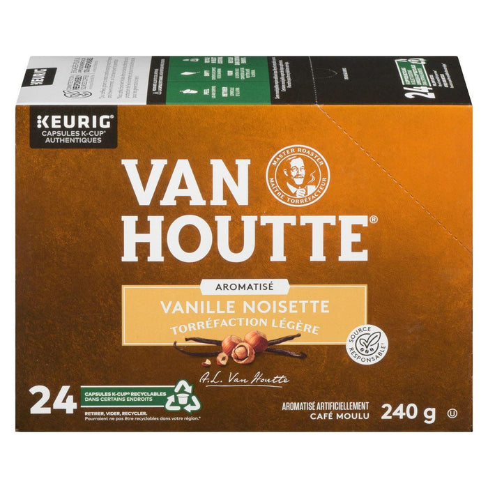 Van Houtte Vanilla Hazelnut Coffee Portion Pack for Keurig Brewers 24 Count