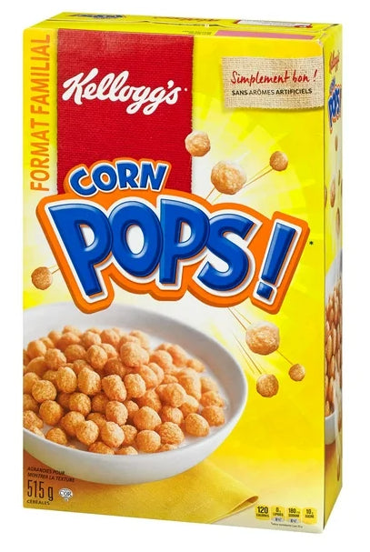 Kellogg's Canadian Corn Pops Cereal, Family Size, 515g