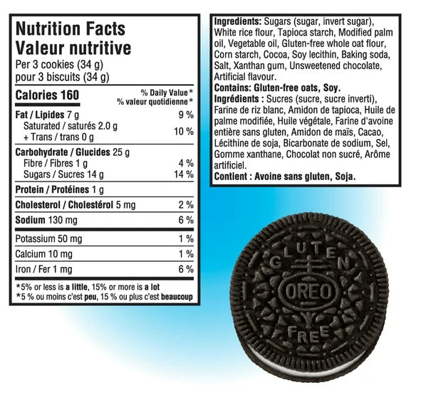 Oreo Gluten Free Original Chocolate Sandwich Cookies, 342g