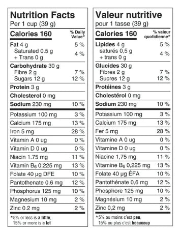 Reese's Puffs Breakfast Cereal, Peanut Butter Chocolate, Whole Grains, 326g