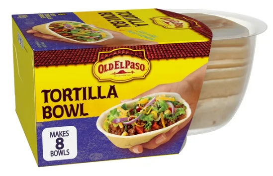 Old El Paso Soft Tortilla Bowls, Flour Tortillas, 8 Count, 189g