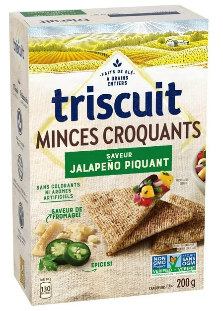 Triscuit Thin Crisps Zesty Jalapeno Crackers, 200g