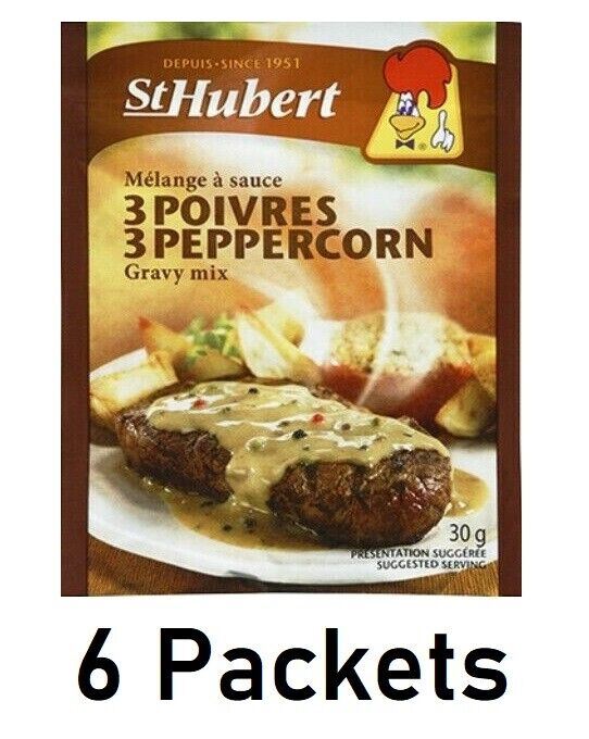 St Hubert 3 Peppercorn Gravy Sauce Mix 25g 6 Count