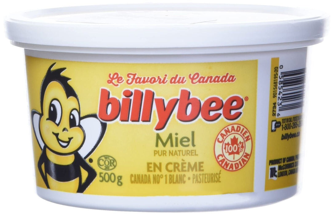 Billy Bee, Pure Natural Honey, Creamed White, Tub, 500g/17.6oz