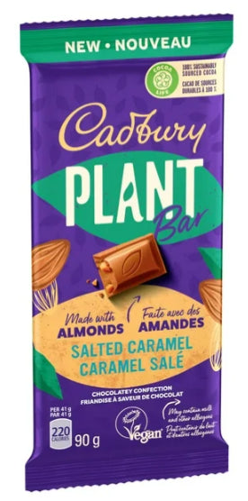 Cadbury Plant Bar Salted Caramel Chocolate Bar, 90g