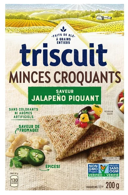 Triscuit Thin Crisps Zesty Jalapeno Crackers, 200g