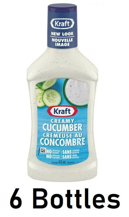 Kraft Creamy Cucumber Salad Dressing 475ml Each 6 Bottles