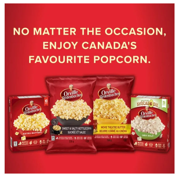 Orville Redenbacher Ready to Eat Movie Theatre Popcorn, Butter, 150g