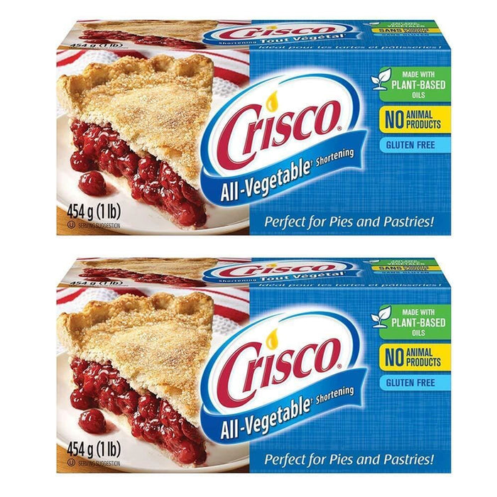 Crisco All-Vegetable Shortening, 454g/1lb, 2 Pack