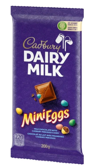 Cadbury Dairy Milk, Mini Egg Chocolatey Candy Bar, 200g