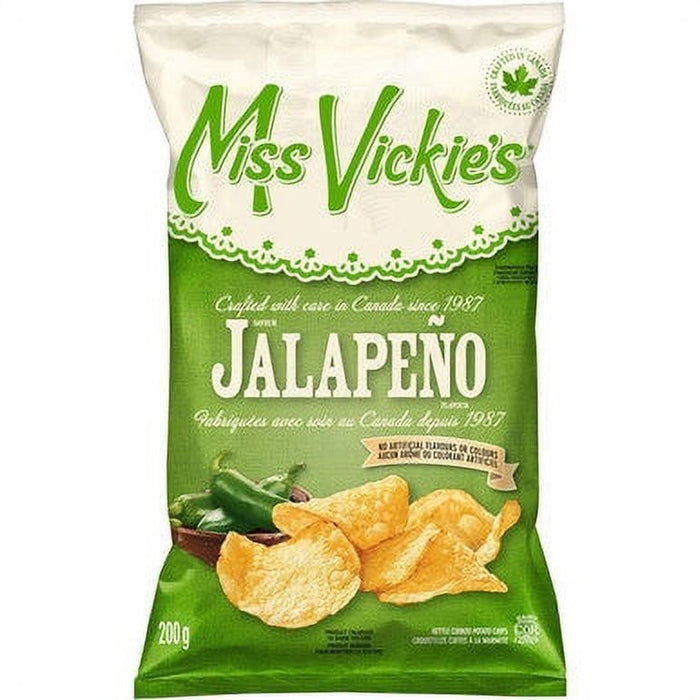 Miss Vickie's Kettle Cooked Jalapeno Potato Chips 200g/7.1oz - CanadaGrocery