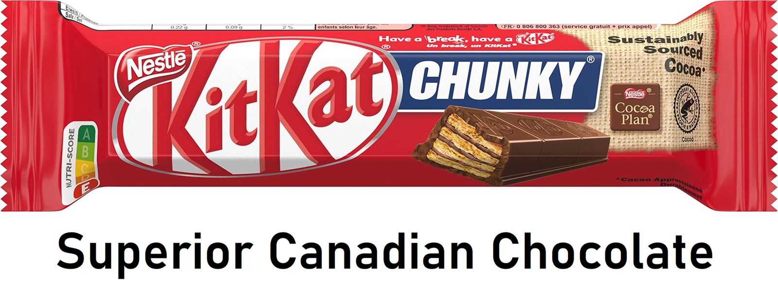 KitKat Chunky Made With Superior Canadian Chocolate 49g Each 24 Full Size Bars