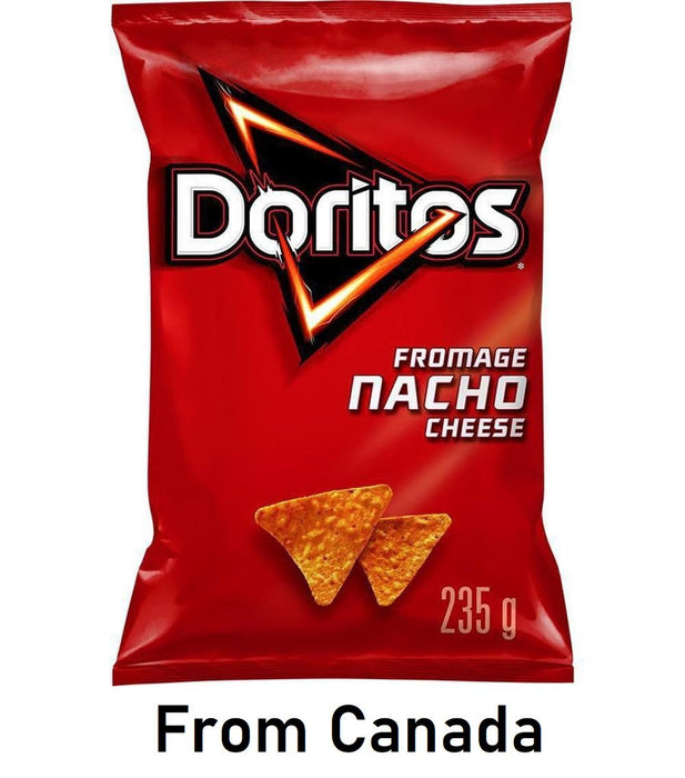 Doritos Nacho Cheese Tortilla Chips, 235g/8.3oz Bag From Canada