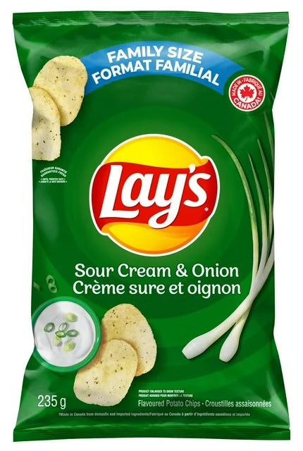 Lay's Sour Cream & Onion Flavored Potato Chips, 235g