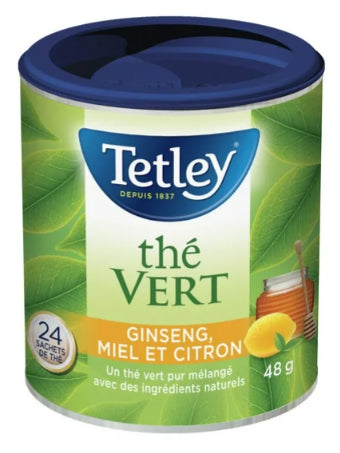 Tetley Honey Lemon Ginseng Green Tea, 24 Tea Bags, 48g