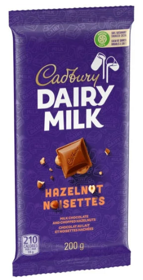 Cadbury Dairy Milk Hazelnut Chocolate Bars, 200g